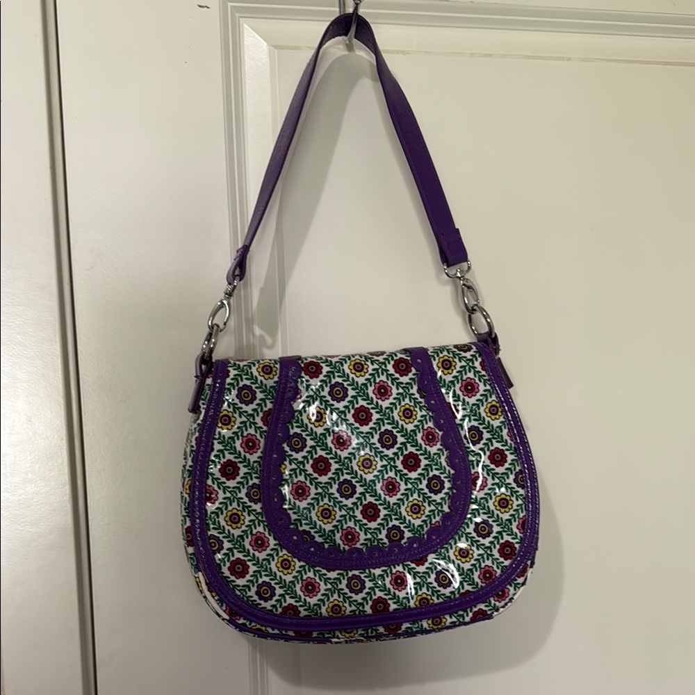 Vera Bradley Floral Patterned Purple Women's Bag